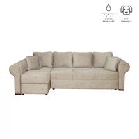 Coltar SEUL XL extensibil, cu arcuri si lada depozitare, colt stanga, bej, 290x145x95 cm - 1