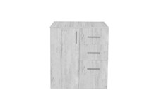 Comoda ALMA, 1 usa, 3 sertare, 70x40x82 cm, pin antichizat