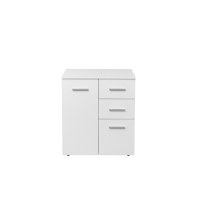Comoda ALMA, 1 usa, 3 sertare, alb, 70x40x82 cm - 1