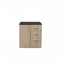 Comoda ALMA, 1 usa, 3 sertare, corp sonoma inchis, fronturi sonoma deschis, 70x40x82 cm - 1