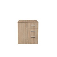 Comoda ALMA, 1 usa, 3 sertare, sonoma deschis, 70x40x82 cm - 1