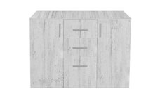 Comoda ALMA, 2 usi, 3 sertare, 105x40x82 cm, pin antichizat