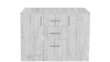 Comoda ALMA, 2 usi, 3 sertare, 105x40x82 cm, pin antichizat