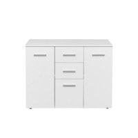 Comoda ALMA, 2 usi, 3 sertare, alb, 105x40x82 cm - 1