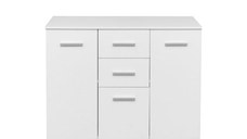 Comoda ALMA, 2 usi, 3 sertare, alb, 105x40x82 cm