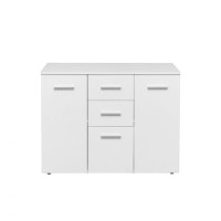 Comoda ALMA, 2 usi, 3 sertare, alb, 105x40x82 cm - 1