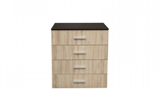 Comoda ALMA, 4 sertare, corp sonoma inchis, fronturi sonoma deschis, 70x40x82 cm