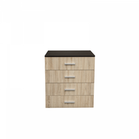 Comoda ALMA, 4 sertare, corp sonoma inchis, fronturi sonoma deschis, 70x40x82 cm - 1