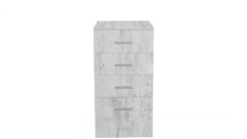 Comoda ALMA, 4 sertare, pin antichizat, 50x40x103 cm