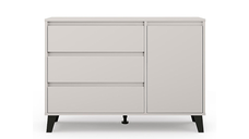 Comoda BORG, 1 usa, 3 sertare, casmir, 110x38,8x78,4 cm