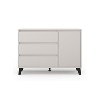 Comoda BORG, 1 usa, 3 sertare, casmir, 110x38,8x78,4 cm - 1