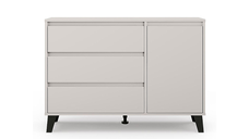 Comoda BORG, 1 usa, 3 sertare, casmir, 110x38,8x78,4 cm
