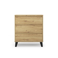 Comoda BORG, 3 sertare, stejar artisan, 70x38,8x78,4 cm - 1