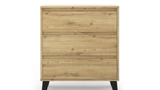 Comoda BORG, 3 sertare, stejar artisan, 70x38,8x78,4 cm