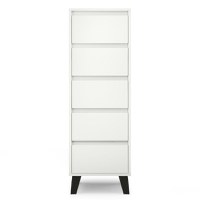 Comoda BORG, 5 sertare, alb, 40x38,8x120,4 cm - 1