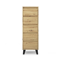 Comoda BORG, 5 sertare, stejar artisan, 40x38,8x120,4 cm - 1