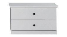 Comoda BRANDSON, 2 sertare, alb, 81x41x49 cm