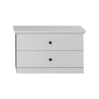 Comoda BRANDSON, 2 sertare, alb, 81x41x49 cm - 1