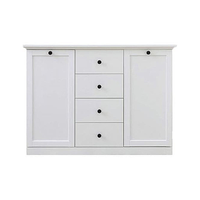 Comoda BRANDSON, 2 usi, 4 sertare, alb, 119x41x88 cm - 1