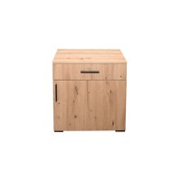 Comoda ECONO, 1 usa si 1 sertar, stejar artisan, 60x40x64,5 cm - 1