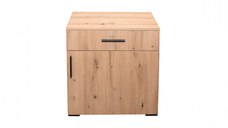 Comoda ECONO, 1 usa si 1 sertar, stejar artisan, 60x40x64,5 cm