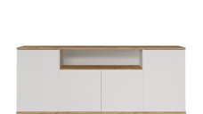 Comoda FR15-AW, pin atlantic + alb, 180x44,5x75 cm