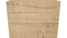 Comoda LINES din stejar, dimensiuni 90x45x81,6 cm