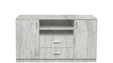 Comoda LUXOR, 2 usi, 2 sertare, pin antichizat, 140x40x80 cm