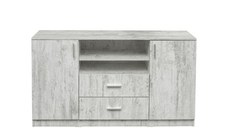 Comoda LUXOR, 2 usi, 2 sertare, pin antichizat, 140x40x80 cm