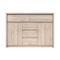 Comoda NORTON, 2 usi, 5 sertare, stejar sonoma, 127x40x92 cm - 1