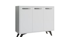 Comoda PIFFA, 3 usi, alb, 100x35x82 cm