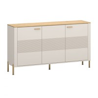 Comoda RUBEN, 3 usi, casmir + stejar piatra, 172,7x42,2x95 cm - 1