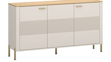 Comoda RUBEN, 3 usi, casmir + stejar piatra, 172,7x42,2x95 cm