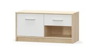 Comoda TIPS, 1 usa, 1 sertar, stejar sonoma + alb, 83,4x34,3x42,5 cm - 1