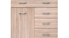 Comoda TOP MIX, 1 usa, 4 sertare, stejar sonoma, 80x33x85 cm