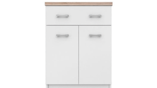 Comoda TOP MIX, 2 usi, 1 sertar, alb, 60x33x85 cm