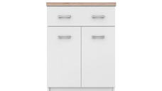 Comoda TOP MIX, 2 usi, 1 sertar, alb, 60x33x85 cm