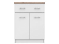 Comoda TOP MIX, 2 usi, 1 sertar, alb, 60x33x85 cm - 1