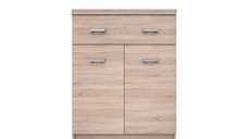 Comoda TOP MIX, 2 usi, 1 sertar, stejar sonoma, 60x33x85 cm
