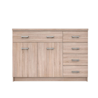 Comoda TOP MIX, 2 usi, 5 sertare, stejar sonoma, 120x33x85 cm - 1