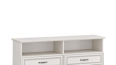 Comoda TV cu 2 sertare TIFFANY II, crem fineline, 130x37x50,4 cm