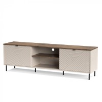 Comoda TV EVO, 2 usi, casmir + stejar castello, 183,4x40x55,2 cm - 1