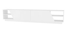 Comoda TV RHODES alba, design scandinav, 240 x 37,1 x 47,4 cm