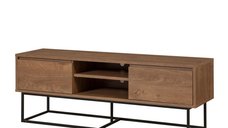 Comoda TV RODEZ, nuc + negru, 140x40x50 cm