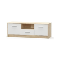 Comoda TV TIPS, 2 usi, 1 sertar, stejar sonoma + alb, 123,2x38,3x42,5 cm - 1