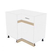 Corp colt inferior YANA, 1 usa, corp alb, fronturi alb + sonoma, 90x62x77 cm - 1