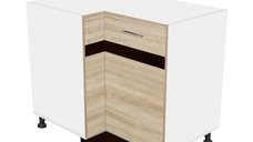 Corp colt inferior YANA, 1 usa, corp alb, fronturi sonoma deschis + inchis, 90x62x77 cm