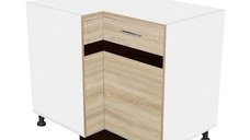 Corp colt inferior YANA, 1 usa, corp alb, fronturi sonoma deschis + inchis, 90x62x77 cm