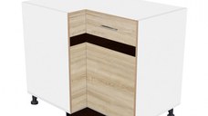 Corp colt inferior YANA, 1 usa, corp alb, fronturi sonoma deschis + inchis, 90x62x77 cm
