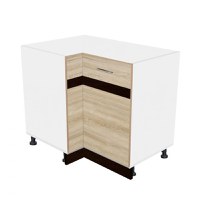 Corp colt inferior YANA, 1 usa, corp alb, fronturi sonoma deschis + inchis, 90x62x77 cm - 1